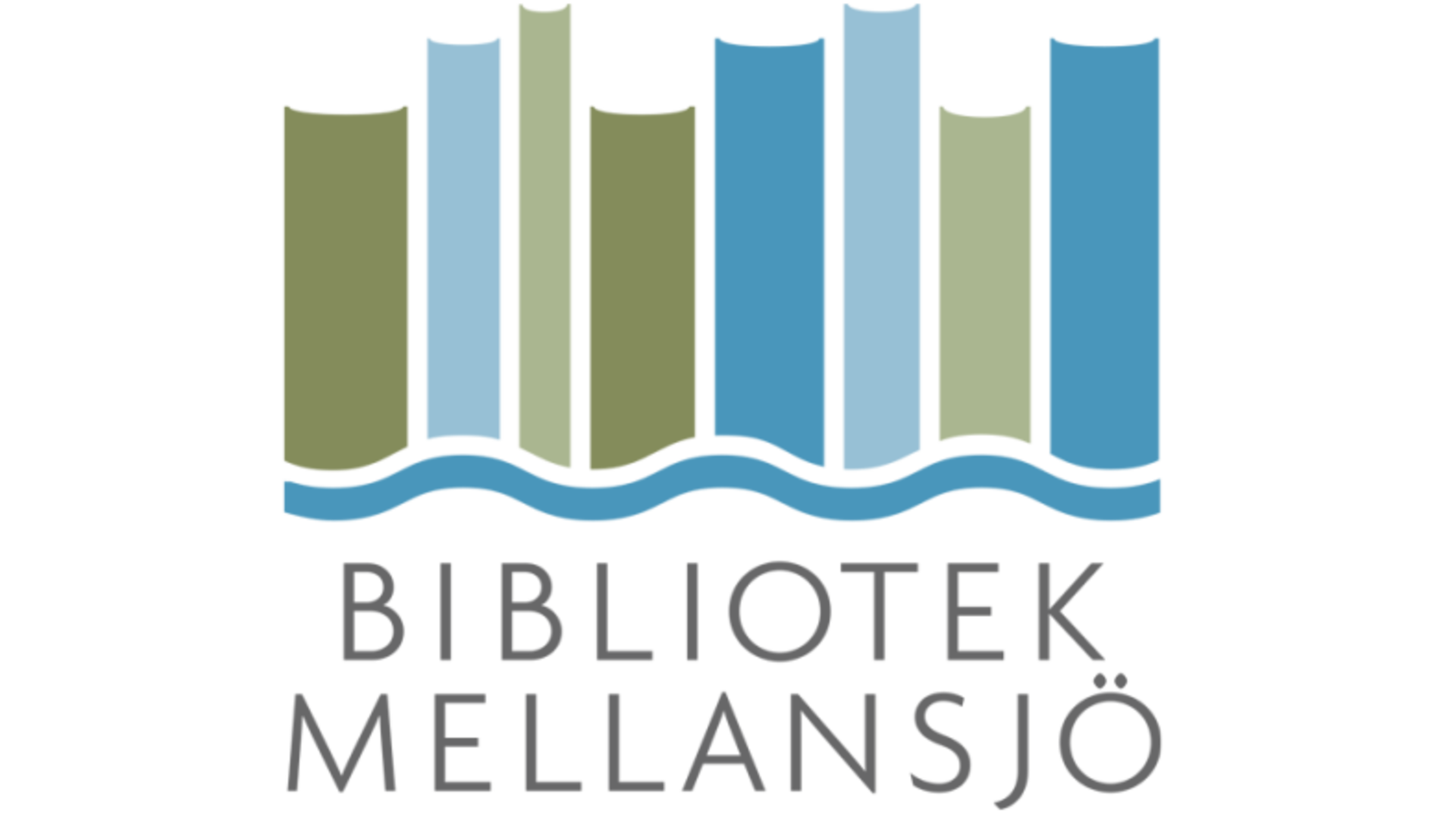 Logotyp för bibliotekssamarbetet Bibliotek Mellansjö.