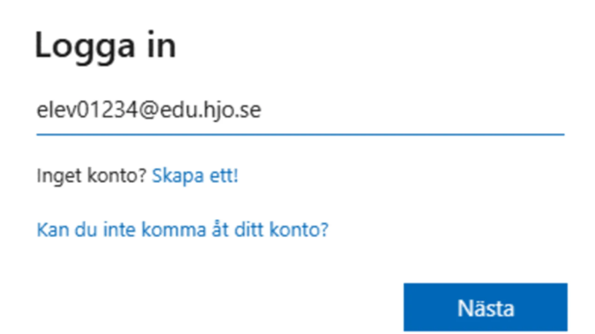 Logga in med din skolmejl